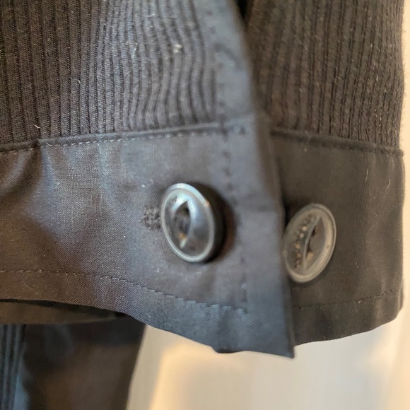 NWT Rag & Bone Black Ribbed Mix Media Polo - Picture 6 of 7